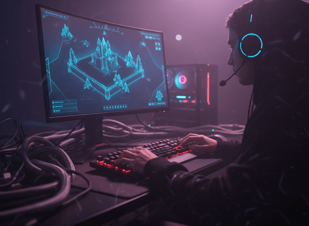 Professional esports training environment with multiple gaming setups